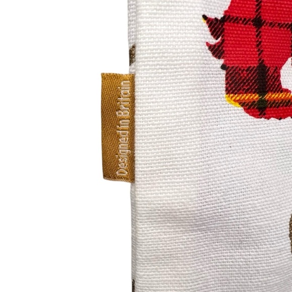 Milly Green 100% Cotton Scottie Tote Bag Snap Closure - Picture 3 of 7